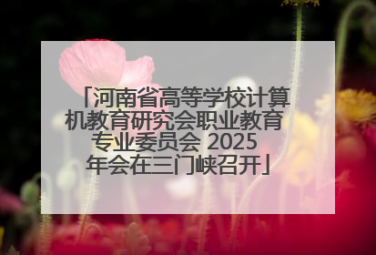 河南省高等学校计算机教育研究会职业教育专业委员会 2025 年会在三门峡召开